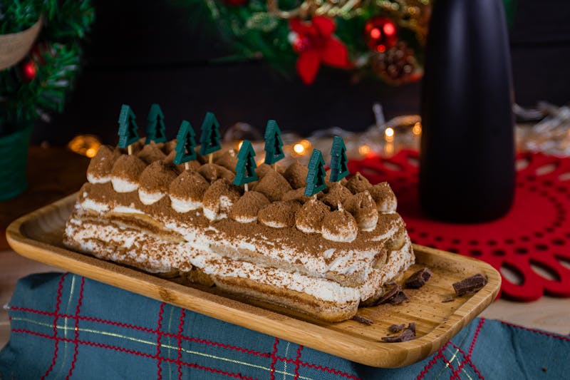 Tiramisu dessert with espresso and mascarpone