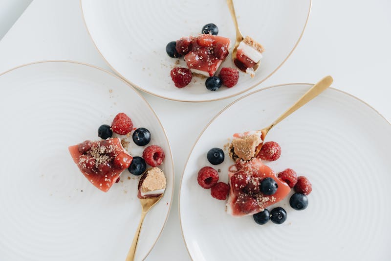 Panna cotta with berry compote